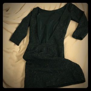 Zara tRAfALUC Collection Low back cut Green dress